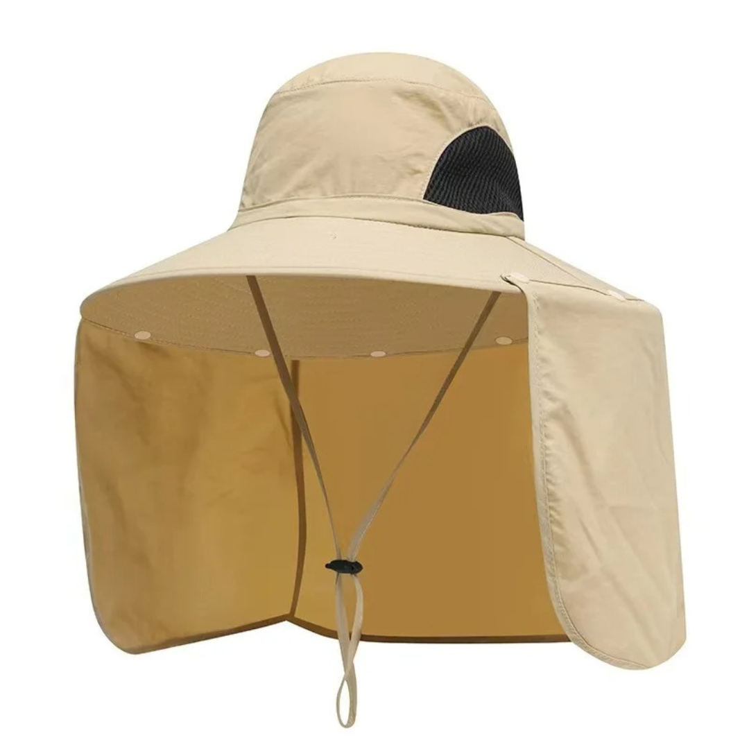 Sun Hat with Wide Brim & Removable Neck Scarf – SummitShield Outdoor Cap