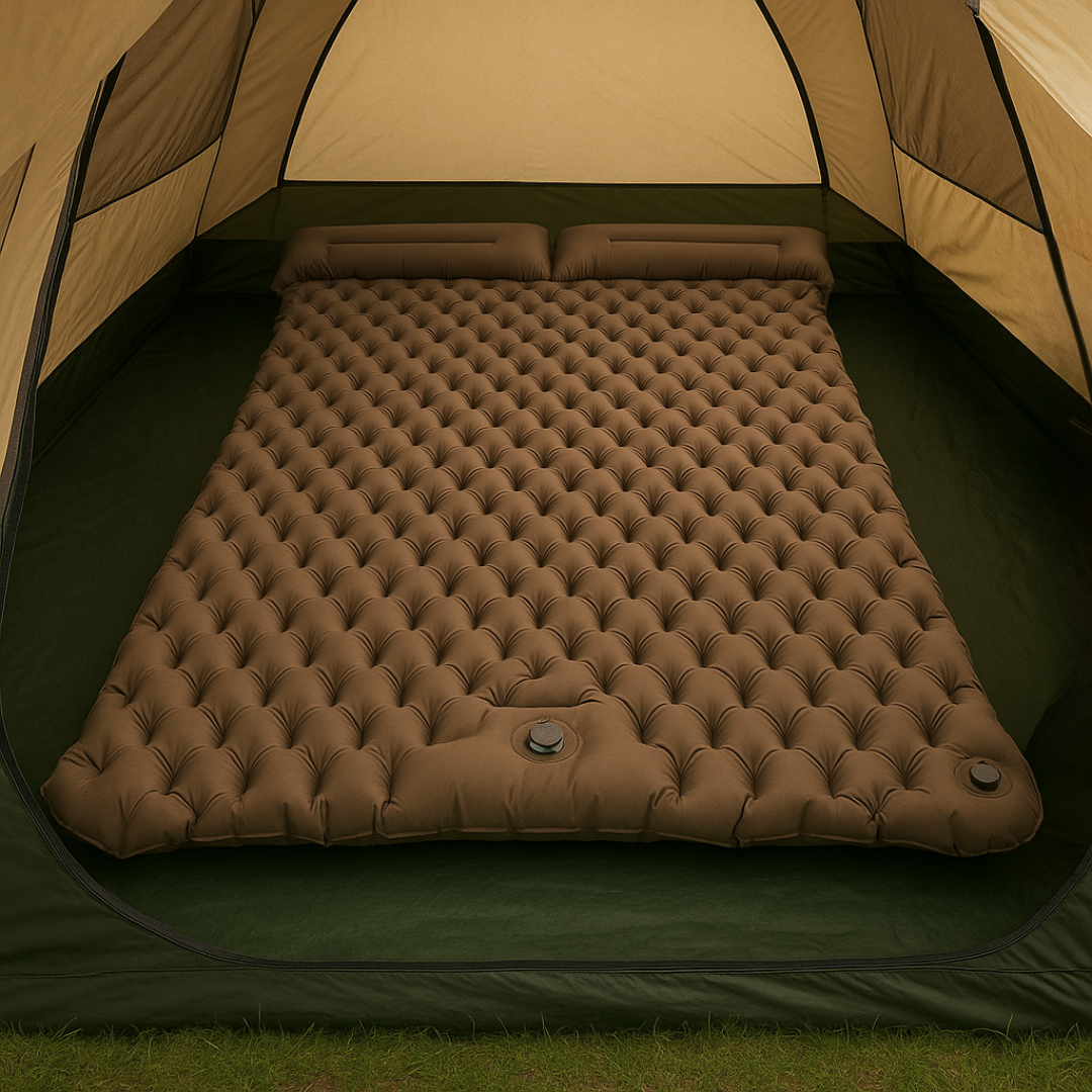 Double Camping Sleeping Mat with Foot Pump – AirNest Duo