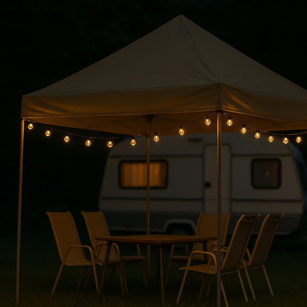 Solar LED String Lights with Warm White Light – GlowFest GlobeLine